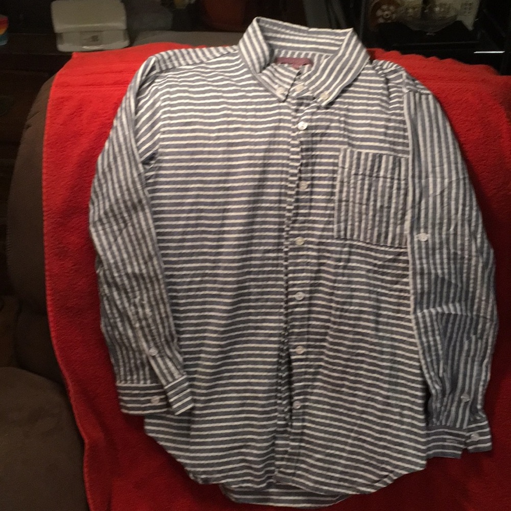 Harper adjustable sleeve blue / white striped